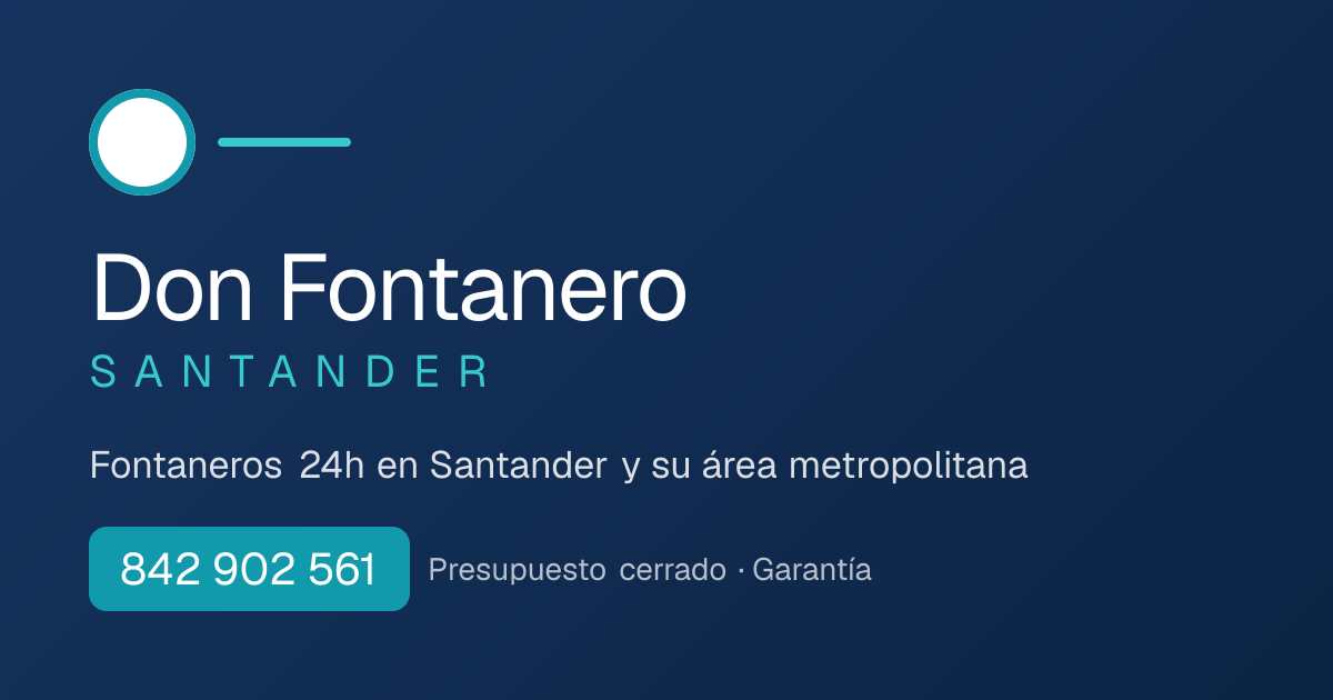 Imagen de portada de la web de Don Fontanero Santander